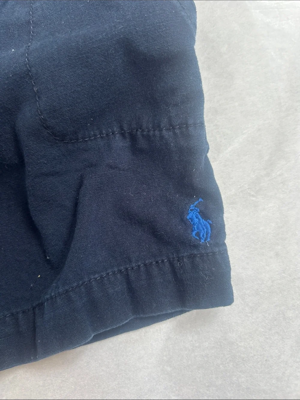 Ralph Lauren Navy Elastic Drawstring Athletic Shorts